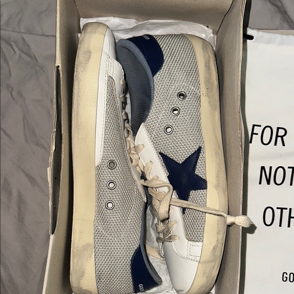 Golden Goose Sneakers with Blue Star - Picture 5 of 9